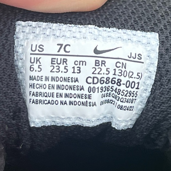 Nike Air Max 90 Triple Black PS Toddler Children’s Shoes CD6868-001 Size 7c - Picture 8 of 8